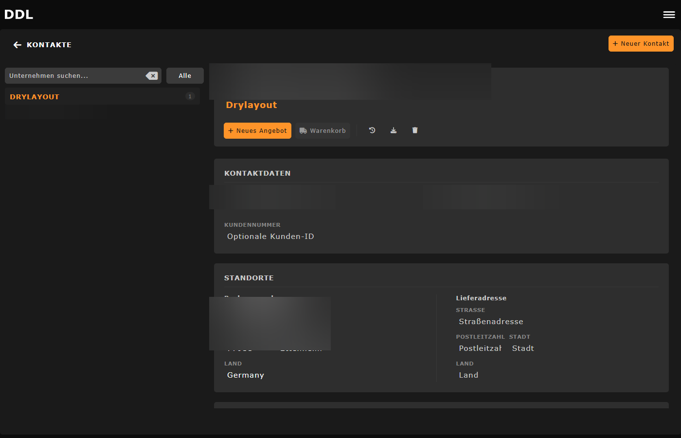 DDL contact management and CRM for the natural stone trade